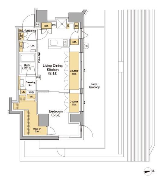 ザ・パークハビオ神楽坂香月間取り図