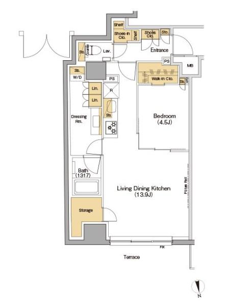 ザ・パークハビオ神楽坂香月間取り図