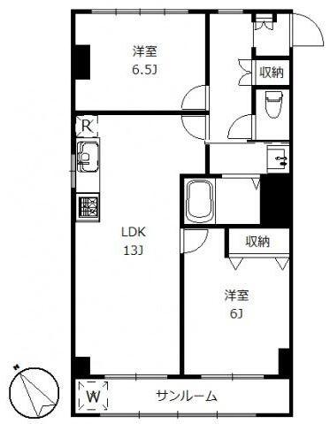 第21宮庭マンション間取り図