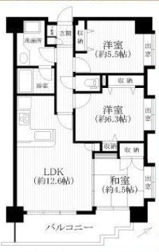 ロイヤルタワー春日間取り図