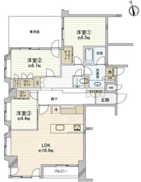 キャニオンマンション文京西片間取り図