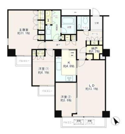 小石川パークタワー間取り図