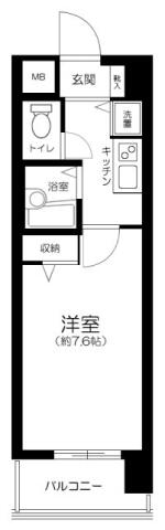 ガラ・シティ茗荷谷 702号室 間取り図