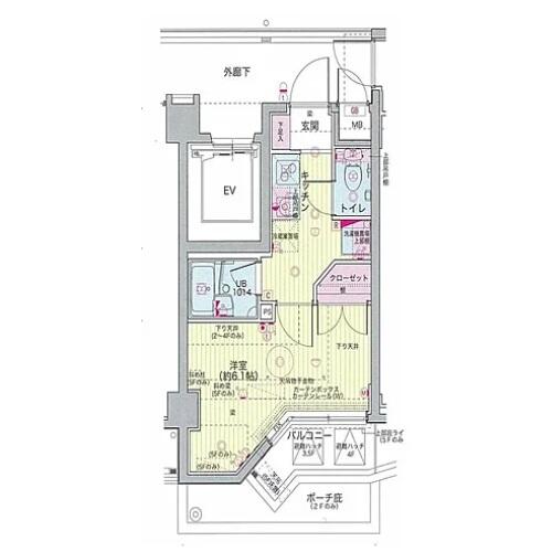 キャッスルステージ茗荷谷駅前 302号室 間取り図