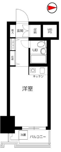 パレ・ドール文京メトロプラザI 411号室 間取り図