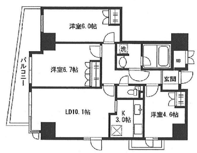 KDXレジデンス千駄木間取り図