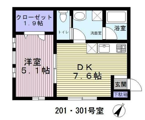 （仮）クラインヴァルトⅡ間取り図
