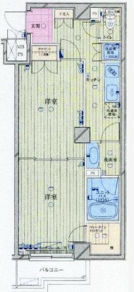 ルーブル新宿水道町間取り図