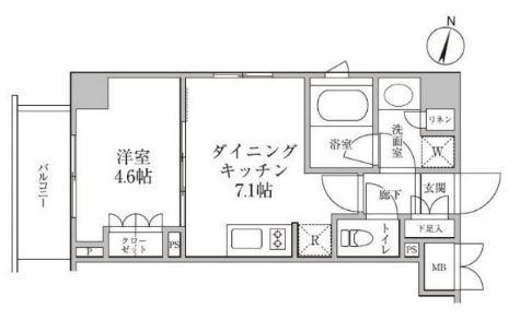 レジディア神楽坂II間取り図