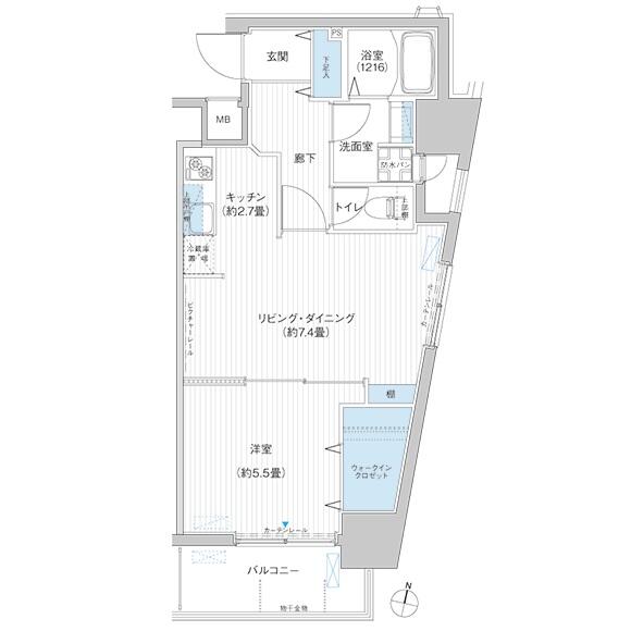 カーサラスク目白台 1002号室 間取り図