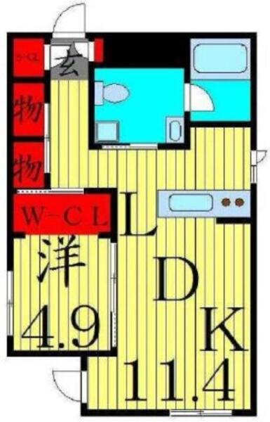 ChouChou千石 East 401号室 間取り図