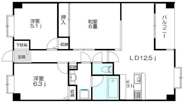 ライオンズマンション文京白山間取り図