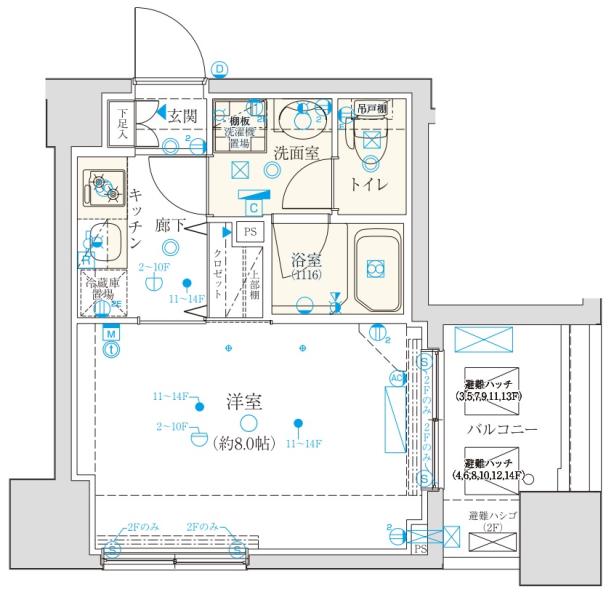 クレイシア門前仲町間取り図