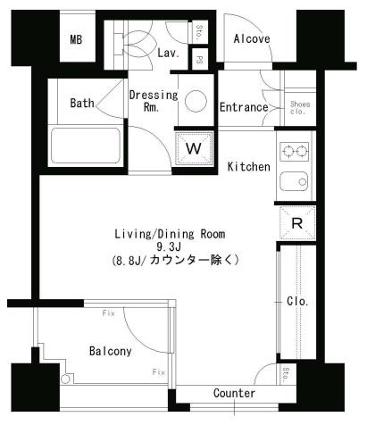 パークアクシス神楽坂ステージ間取り図