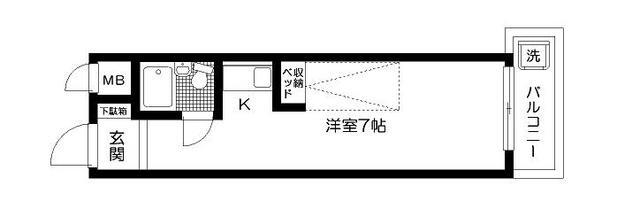 日神パレス新大塚 403号室 間取り図
