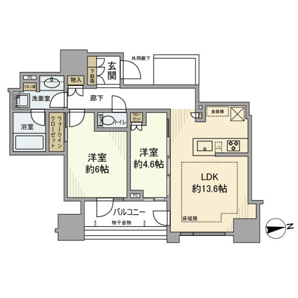 クラッシィハウス神田美土代町間取り図