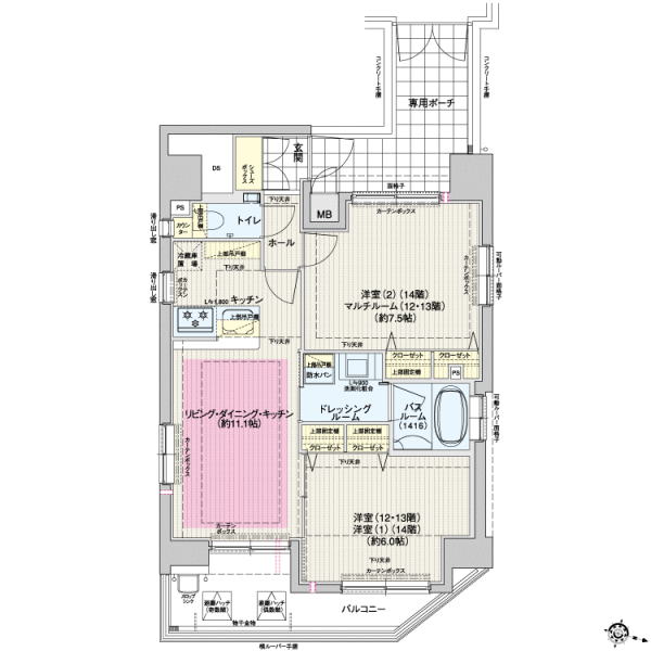 エステムプラザ飯田橋タワーレジデンス間取り図