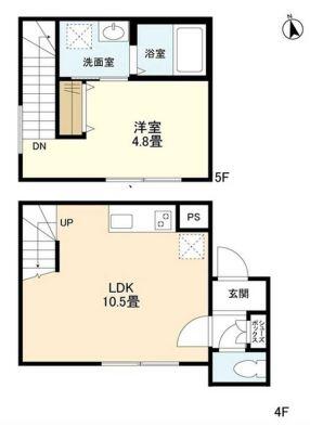 ウェルスクエアイズム文京小日向 406号室 間取り図