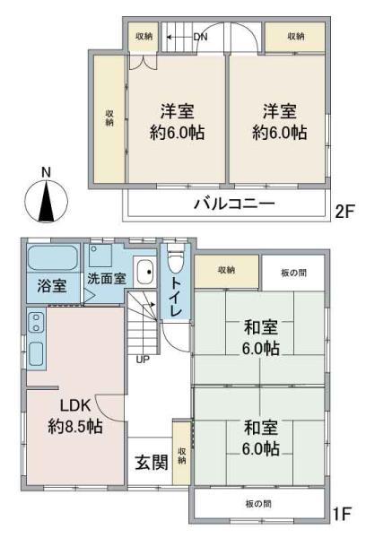 小石川二丁目戸建て間取り図