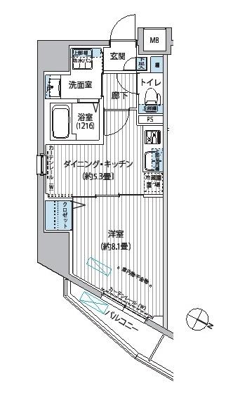 クレスト五番町間取り図