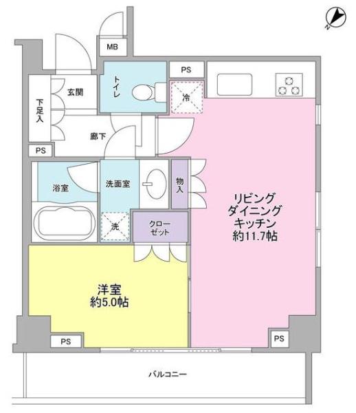 サンピエス根津 305号室 間取り図