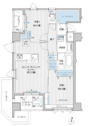 アンソレイエ飯田橋間取り図