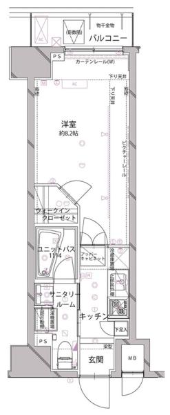 ステージファースト飯田橋アジールコート間取り図