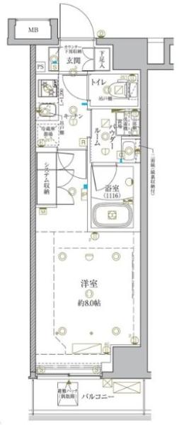 クレイシア新宿中落合間取り図