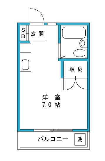 フラットエル千駄木間取り図