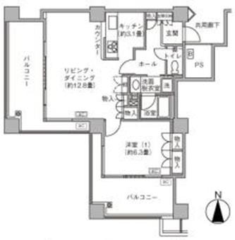 文京グリーンコートビュータワー本駒込B棟間取り図