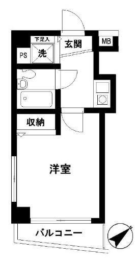 フェニックス茗荷谷 201号室 間取り図
