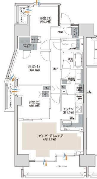 クレヴィア小石川後楽園間取り図