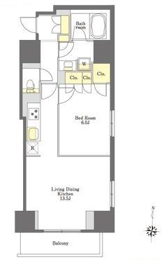 プライムメゾン市谷山伏町間取り図