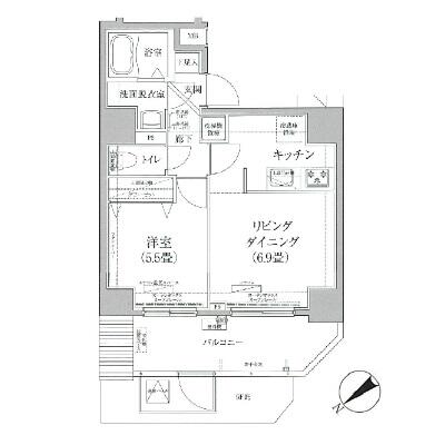 アイルプレミアム千駄木 701号室 間取り図