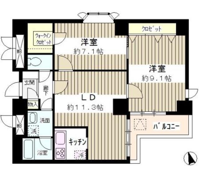 グリーンコート間取り図