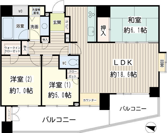 イトーピア千駄木IDEA A棟間取り図