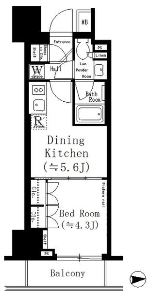 ルフォンプログレ文京湯島間取り図
