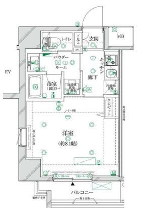 クレイシア江戸川橋レーヴ 901号室 間取り図