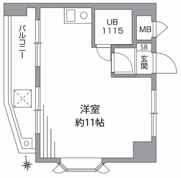 コア伝通院アネックス 1103号室 間取り図