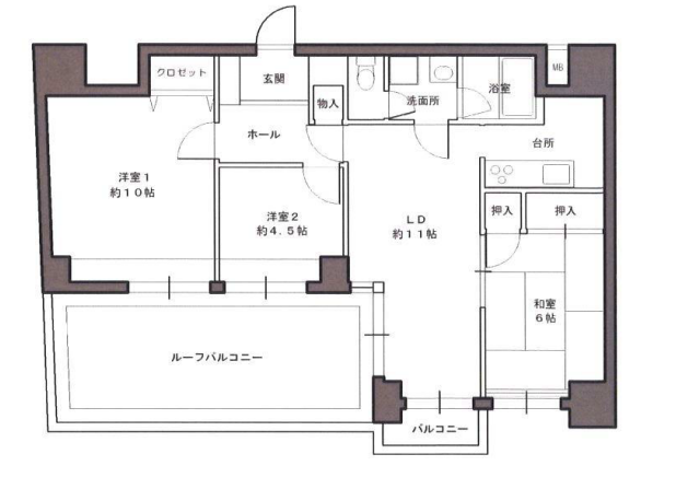 グローリア後楽園間取り図