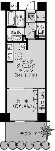 クオリア後楽園間取り図