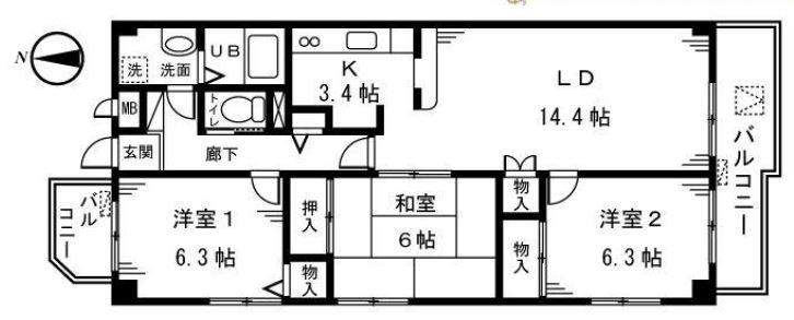 小日向マンション間取り図