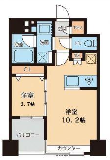 グランカーサ文京千石 402号室 間取り図