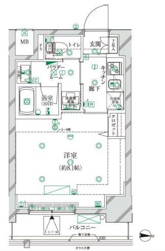 クレイシア江戸川橋レーヴ 503号室 間取り図