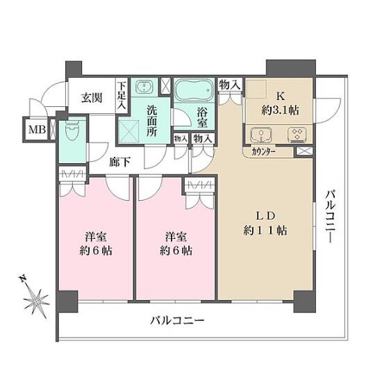 藤和シティホームズ小石川間取り図