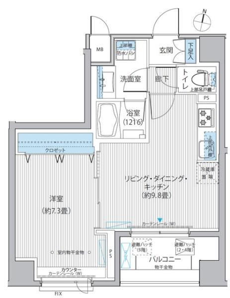 アンソレイエ飯田橋間取り図