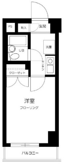 エヴェナール茗荷谷 606号室 間取り図