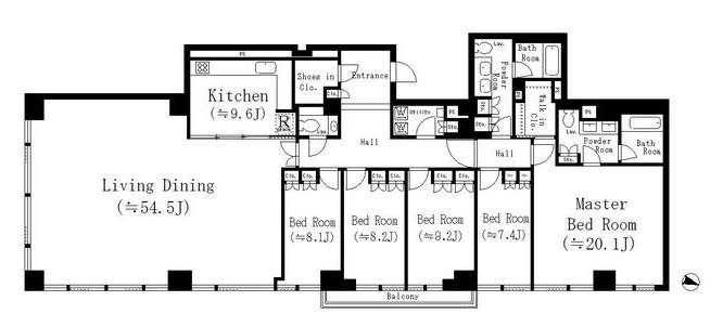 レジディア市谷砂土原間取り図