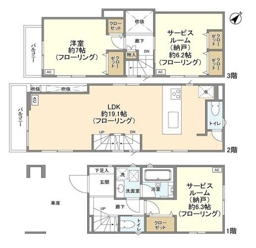 白山4丁目貸家間取り図