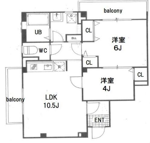 シトラスユノス小石川 301号室 間取り図